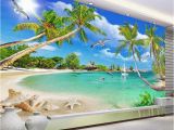 Murals Your Way Coupon Code Custom 3 D Wallpaper Wall Murals 3d Wallpaper Beach Tree Waves