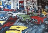 Muscle Car Wall Murals This Wall Mural is A Tribute to the Age Of Muscle Cars and Features