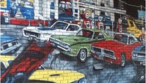 Muscle Car Wall Murals This Wall Mural is A Tribute to the Age Of Muscle Cars and Features