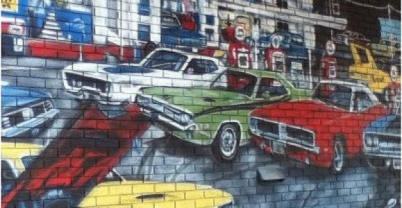 Muscle Car Wall Murals This Wall Mural is A Tribute to the Age Of Muscle Cars and Features