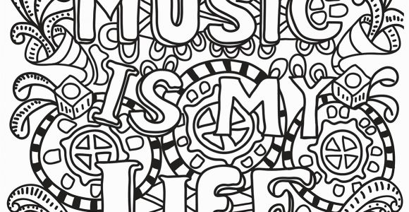 Music is My Life Coloring Pages Music is My Life Coloring Page