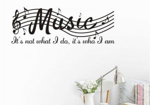 Music Murals for Walls Staff Music Note Vinyl Wall Decal Quote Diy Art Mural Removable Wall