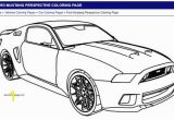 Mustang Car Coloring Pages ford Mustang Perspective Coloring Page