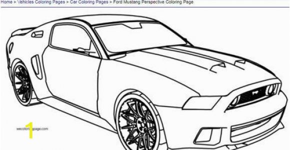 Mustang Car Coloring Pages ford Mustang Perspective Coloring Page