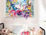 My Little Pony Wallpaper Mural Twilight Sparkle Apple Jack Pinkie Pie Wall Decor Stickers Bedroom