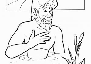 Naaman and the Servant Girl Coloring Pages Naaman Healed Coloring Page