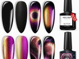 Nail Polish Coloring Pages 9d Cat Eye Gel Polish Set Chameleon Magnetic Gel Polish Galaxy Glitter Gel Polish Matte top Coat Base top Coat Shine Set10ml with Magnet Stick Uv Led