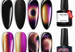 Nail Polish Coloring Pages 9d Cat Eye Gel Polish Set Chameleon Magnetic Gel Polish Galaxy Glitter Gel Polish Matte top Coat Base top Coat Shine Set10ml with Magnet Stick Uv Led