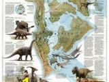 National Geographic Dinosaur Wall Mural Dinosaur Wall Stickers north America Education Map Decoration Kids