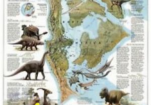 National Geographic Dinosaur Wall Mural Dinosaur Wall Stickers north America Education Map Decoration Kids