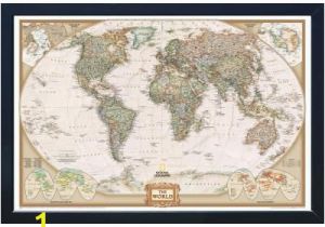 National Geographic Executive World Map Wall Mural Winding Hills Designs Llc National Geographic Framed