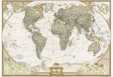 National Geographic Executive World Map Wall Mural World Executive National Geographic Wall Map 3 Sheet Mural