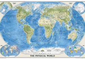 National Geographic Executive World Map Wall Mural World Physical Sleeved by National Geographic Maps