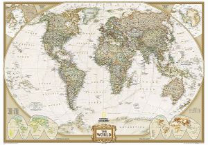 National Geographic Wall Murals World Executive National Geographic Wall Map 3 Sheet Mural