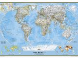 National Geographic World Map Wall Mural Craenen National Geographic Flat Maps