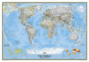 National Geographic World Map Wall Mural Craenen National Geographic Flat Maps