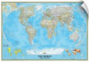 National Geographic World Map Wall Mural Ngs Political Map Of the World