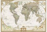National Geographic World Map Wall Mural World Executive National Geographic Wall Map 3 Sheet Mural