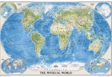 National Geographic World Map Wall Mural World Physical Sleeved by National Geographic Maps
