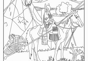 Native American Coloring Pages for Preschoolers This Coloring Page Show A Native American On His Horse