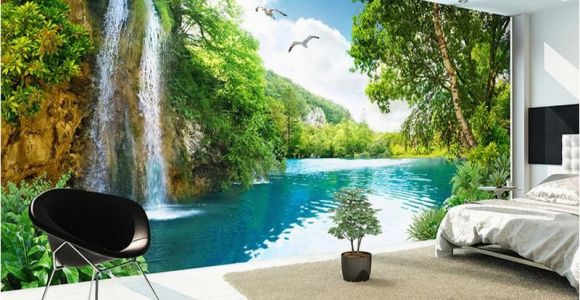 Nature 3d Wall Murals Custom 3d Wall Mural Wallpaper Home Decor Green Mountain