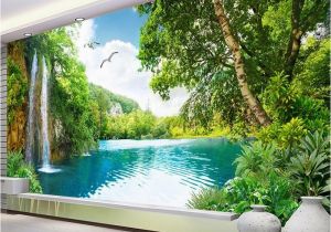 Nature 3d Wall Murals Mural Wallpaper Waterfall Nature Landscape