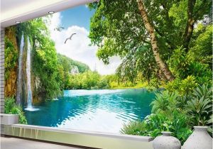 Nature 3d Wall Murals Mural Wallpaper Waterfall Nature Landscape