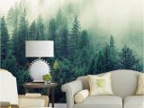 Nature Bedroom Wall Murals Custom 3d Papel Murals Nature Fog Trees forest Wallpaper 3d