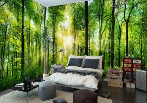 Nature Bedroom Wall Murals Doe Het Zelf Behang Gereedschap Access Green Shades
