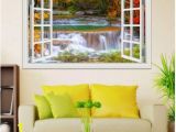 Nature Murals for Walls 3d Window View Wall Sticker Decal Sticker Home Decor Living Room