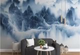 Nature Wall Mural Paintings 3d Chinese Tv Background Wall Paper Ink Landscape Artistic Mural