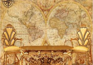 Nautical Map Wall Mural 3d Stereo Custom Wallpaper Western Palace Ancient Europe Nautical Retro Map Wallpaper Living Room Mural Widescreen Wallpapers Hd Widescreen Wallpapers