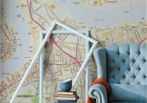 Nautical Map Wall Mural City Street Wallpaper