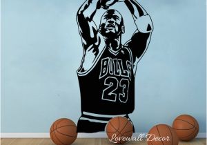 Nba Wall Murals Chicago Bulls Michael Jordan Wall Sticker Living Room Nba Basketball