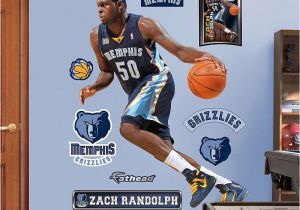 Nba Wall Murals Fathead Memphis Grizzlies Zach Randolph Wall Decals Multicolor