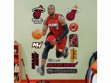 Nba Wall Murals Fathead Miami Heat Dwyane Wade Wall Decals Multicolor