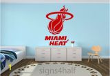 Nba Wall Murals Removable Miami Heat Basketball Team Wall Art Decor Decal Vinyl
