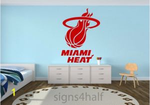 Nba Wall Murals Removable Miami Heat Basketball Team Wall Art Decor Decal Vinyl