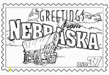 Nebraska State Flag Coloring Page Nebraska State Stamp Coloring Page Usa Coloring Pages