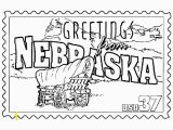 Nebraska State Flag Coloring Page Nebraska State Stamp Coloring Page Usa Coloring Pages