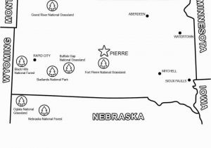 Nebraska State Flag Coloring Page the south Dakota State Map Coloring Pages to View Printable