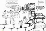 Nehemiah Builds the Wall Coloring Page Nehemiah Builds the Wall Coloring Page