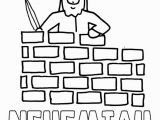 Nehemiah Builds the Wall Coloring Page Wall Coloring Page
