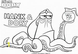 Nemo and Friends Coloring Pages Print Out Cartoon Finding Dory Hank Coloring Page for Kidsee