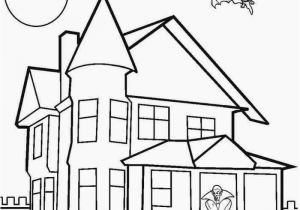 New House Coloring Pages Printable Haunted House Coloring Pages