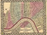 New orleans Wall Mural New orleans La 1880 Map Mural Wallpaper