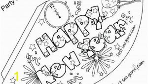 New Year S Eve Coloring Pages Free Printable Print Out Happy New Year Party Hat Coloring for Kids