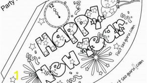 New Year S Eve Coloring Pages Free Printable Print Out Happy New Year Party Hat Coloring for Kids