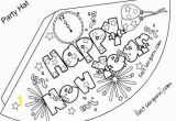 New Years Coloring Pages Printable Print Out Happy New Year Party Hat Coloring for Kids