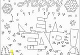 New Years Eve Coloring Pages Printable New Year Greeting Connect the Dots and Coloring Page Cu